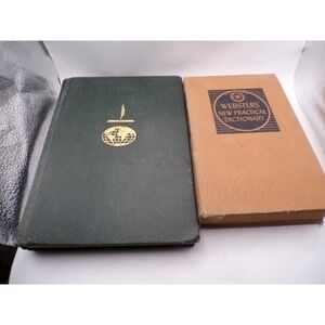Vintage 1953 Websters New Practical Dictionary and World Book Childcraft Set